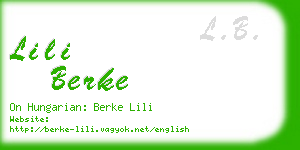 lili berke business card